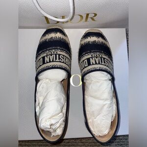 Dior Navy and Cream Espadrilles